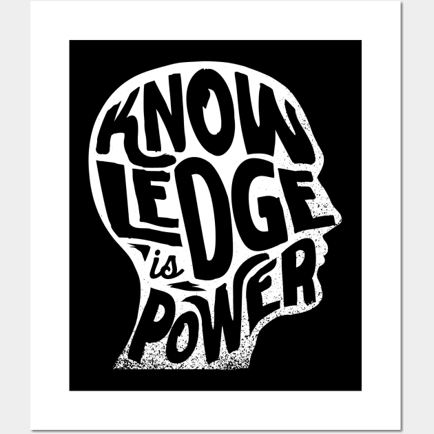 Knowledge Is Power School Teacher Wall Art by Teeladen